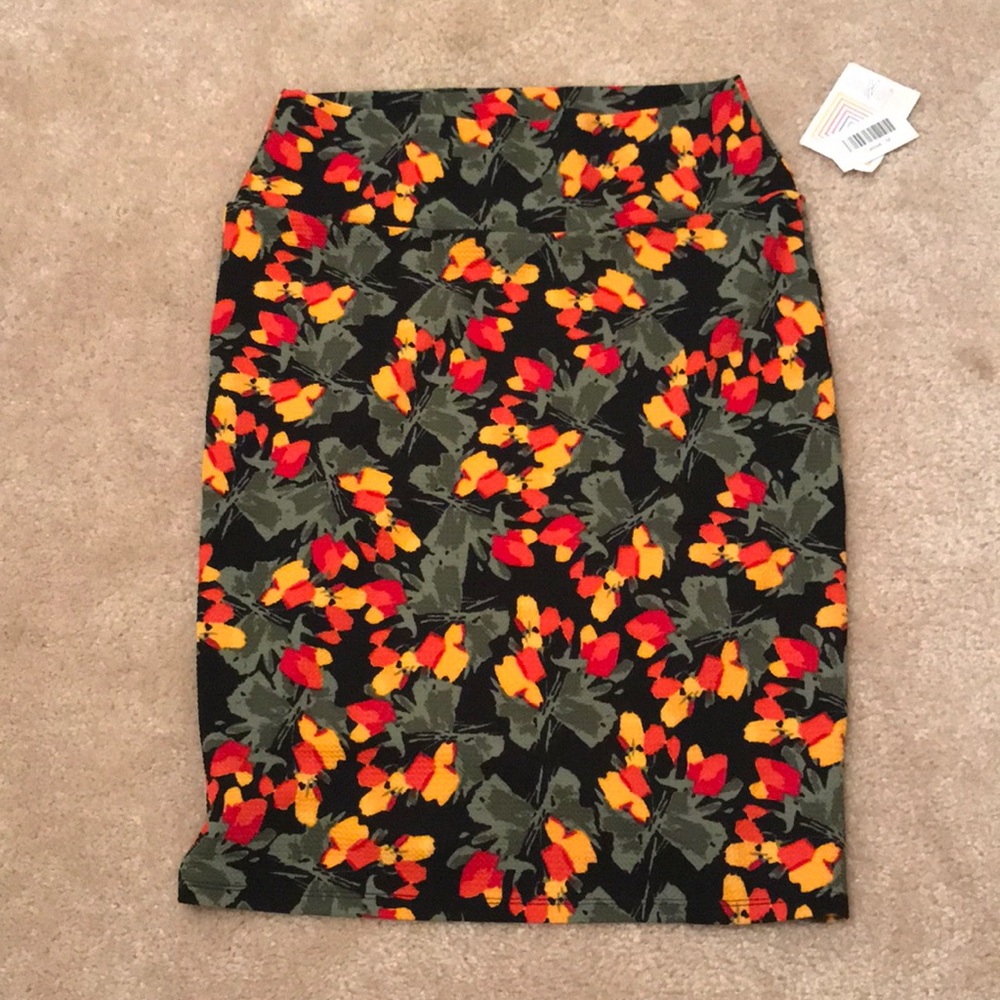 NWT Lularoe floral Cassie skirt medium